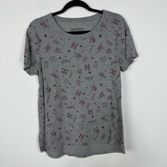 Harry Potter Gray Short Sleeve Graphic Tee T-shirt - Picture 1 of 4